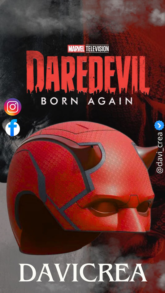 Mascara Daredevil born again Cosplay - Magnética - A Medida (Texturizado)