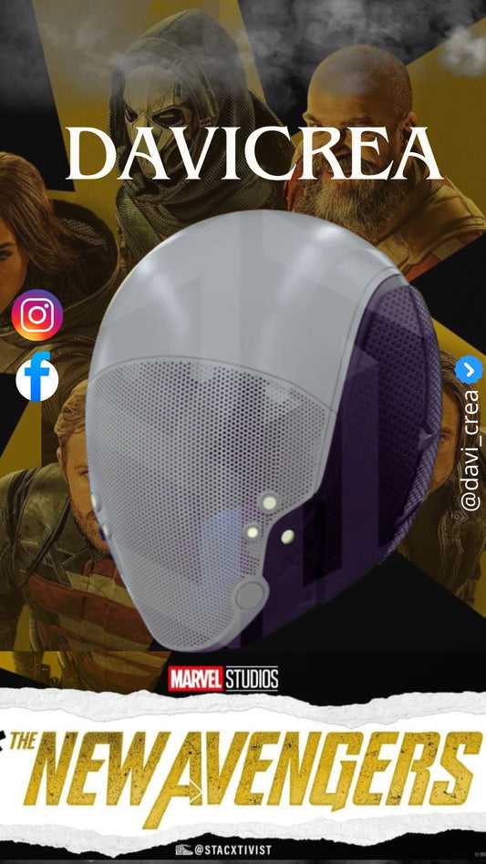 Mascara Ghost 2025 Cosplay - Magnética - A Medida (Texturizado)