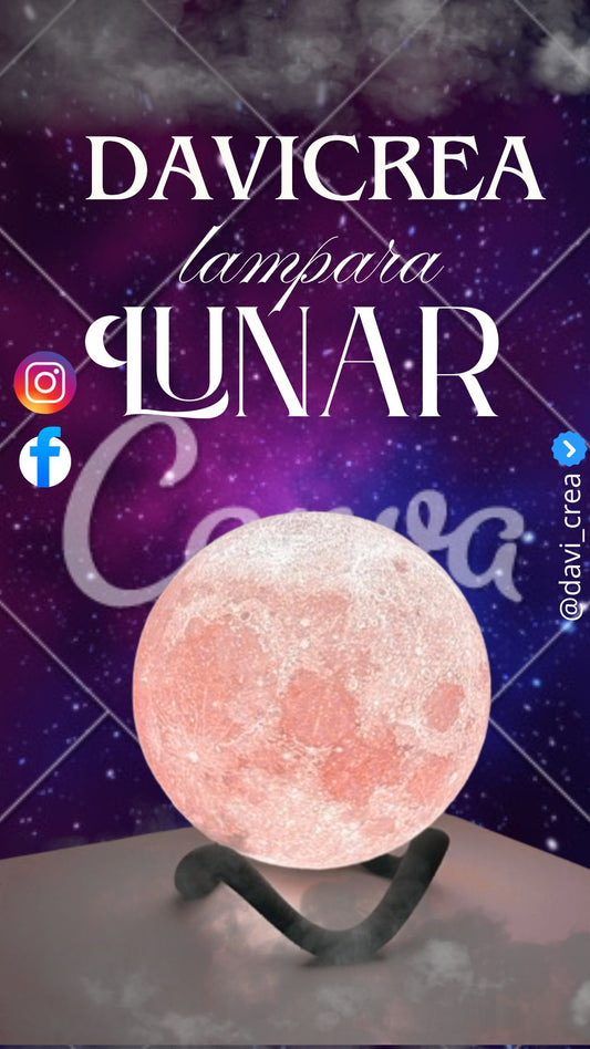 Lampara lunar en 3D