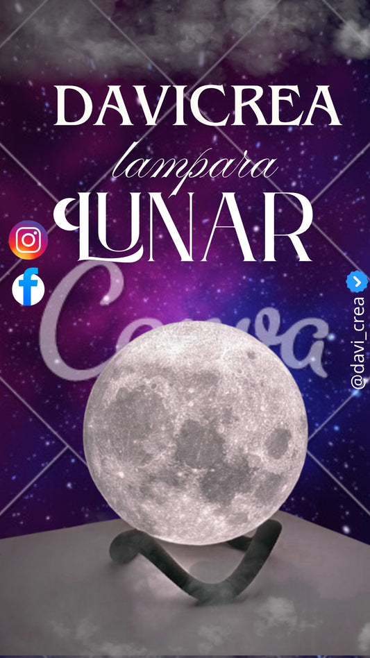 Lampara lunar en 3D