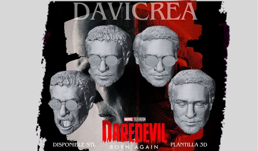 Escultura de ( Matt Murdock. - Cabeza) Daredevil born again;Temporda 1