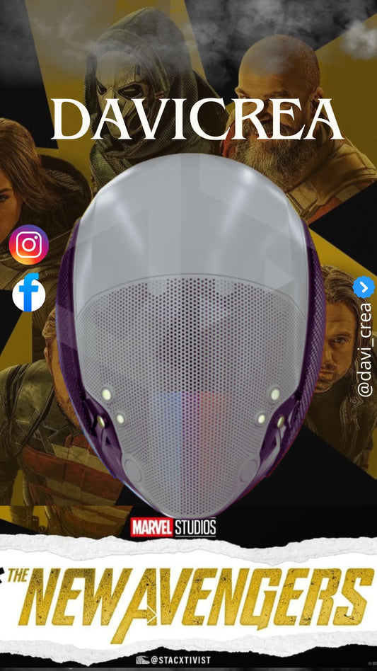 Mascara Ghost 2025 Cosplay - Magnética - A Medida (Texturizado)