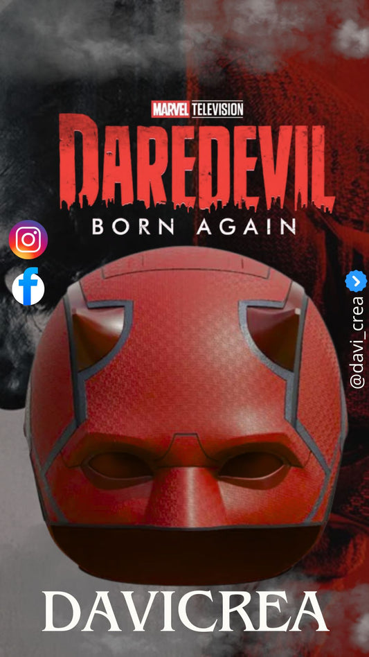 Mascara Daredevil born again Cosplay - Magnética - A Medida (Texturizado)