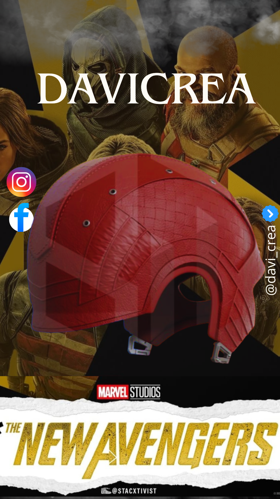 Mascara Red Guardian  2025 Cosplay - Magnética - A Medida (Texturizado)