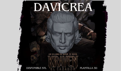 Escultura de Sergei Kravinoff ( Kraven- Cabeza)  Aaron Taylor-Johnson