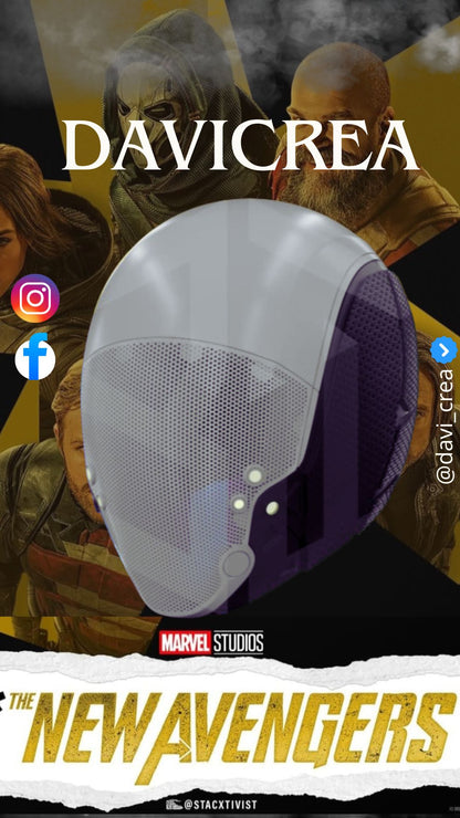 Mascara Ghost 2025 Cosplay - Magnética - A Medida (Texturizado)