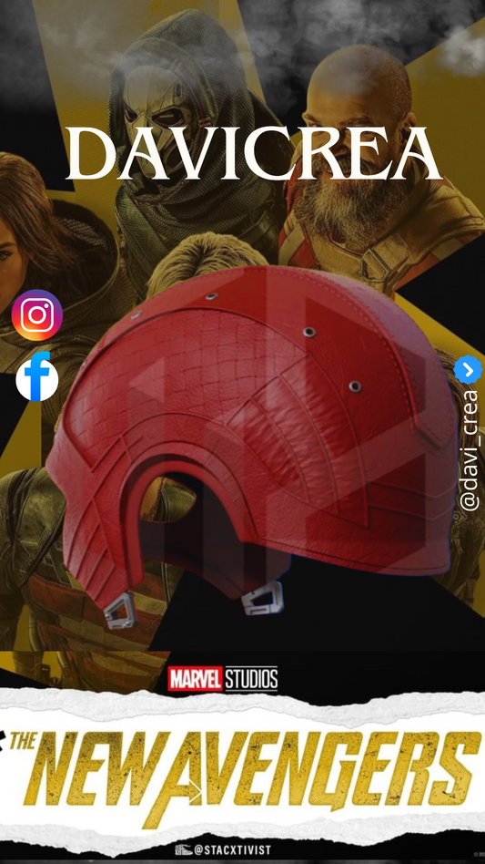 Mascara Red Guardian  2025 Cosplay - Magnética - A Medida (Texturizado)