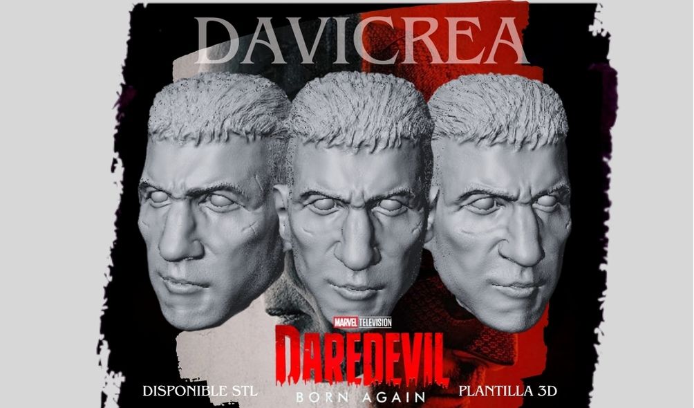 Escultura de ( Frank Castle THE PUNISHER. - Cabeza) Daredevil born again;Temporda 1