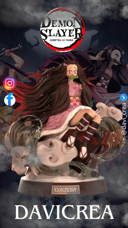 Nezuko Kamado de Demon Slayer (figura en estatua)