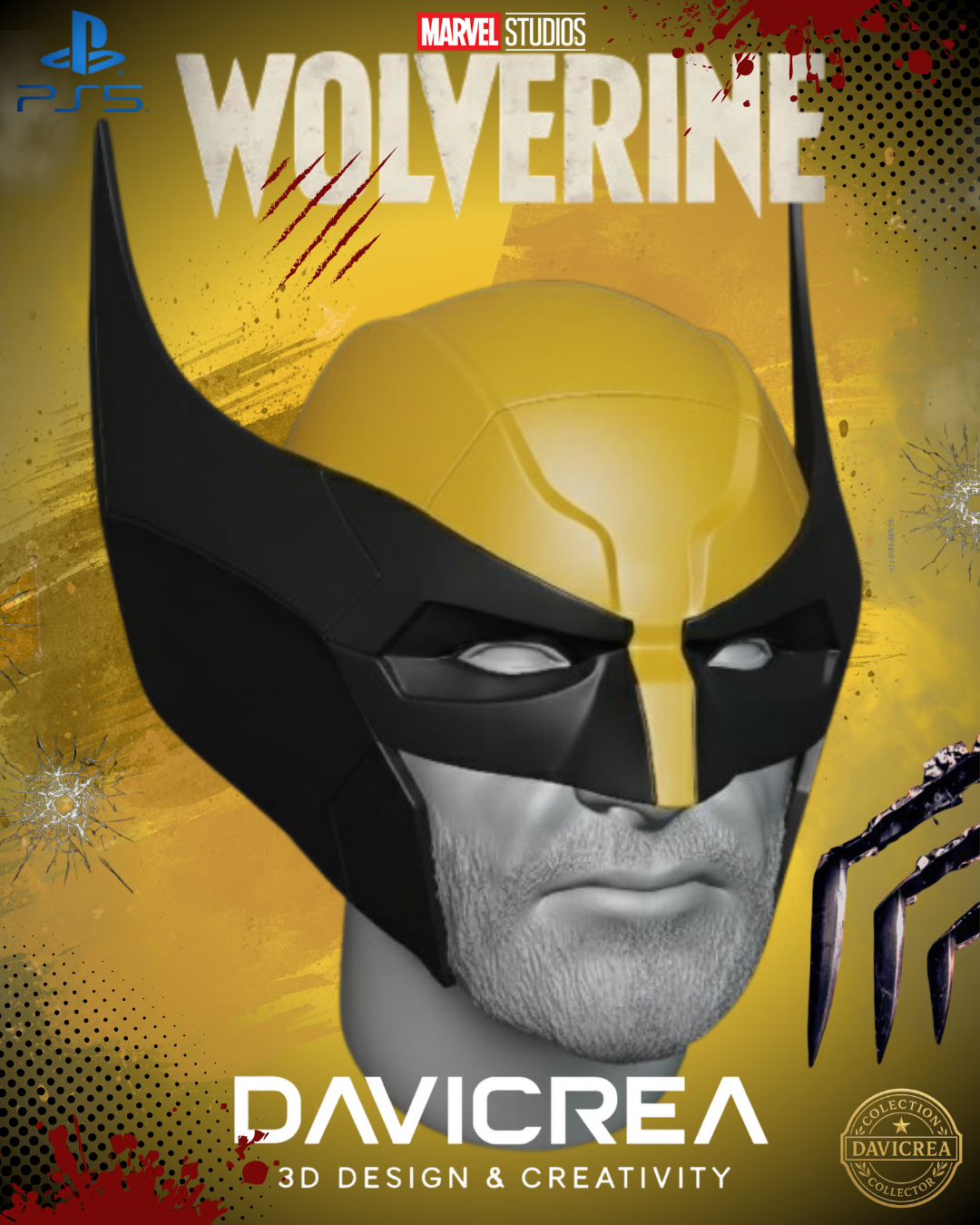 Wolverine Helmet 2026 Wolverine Cowl | 3D Printable