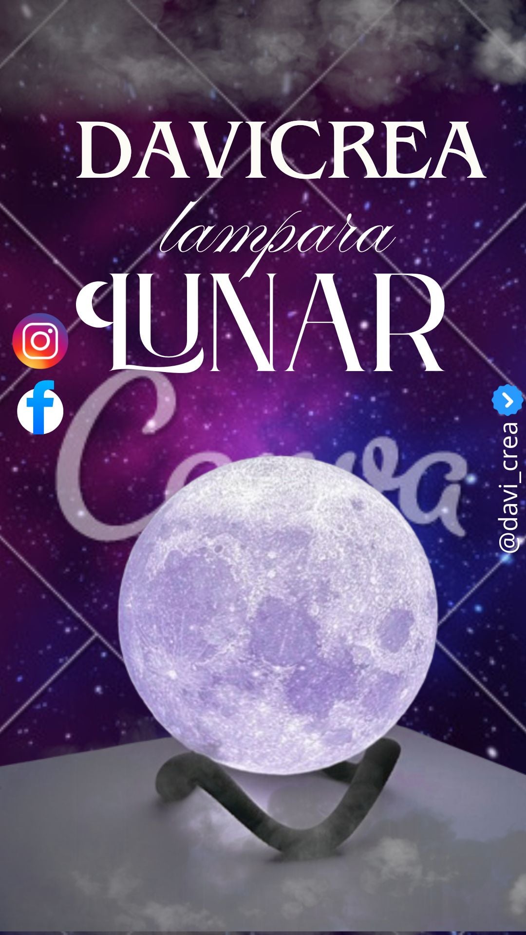 Lampara lunar en 3D