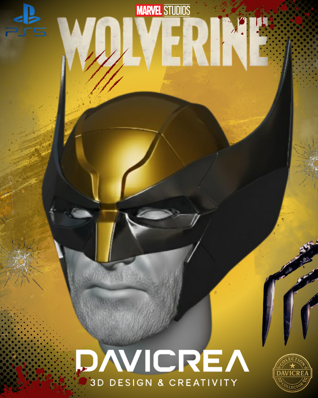 Wolverine Helmet 2026 Wolverine Cowl | 3D Printable