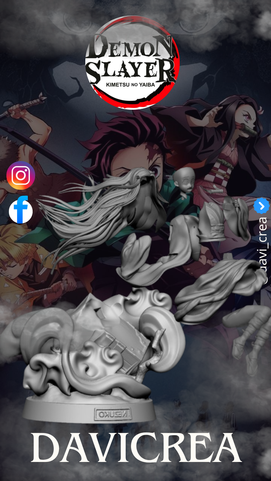 Nezuko Kamado de Demon Slayer (figura en estatua)