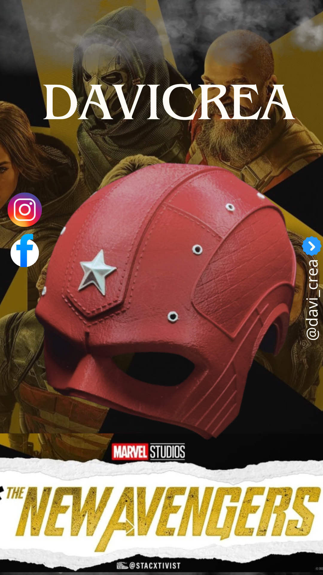 Mascara Red Guardian  2025 Cosplay - Magnética - A Medida (Texturizado)