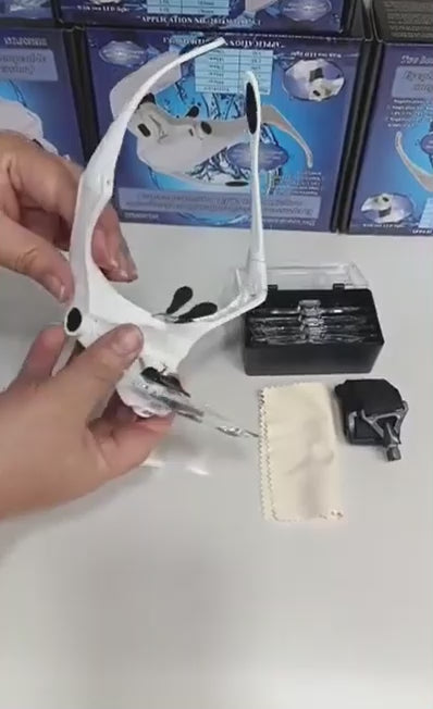 Gafas Lupa Optivisor Con Luz 5 Lentes